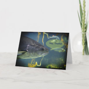 Silver Salmon - dank u voor de zwarte rand Bedankkaart