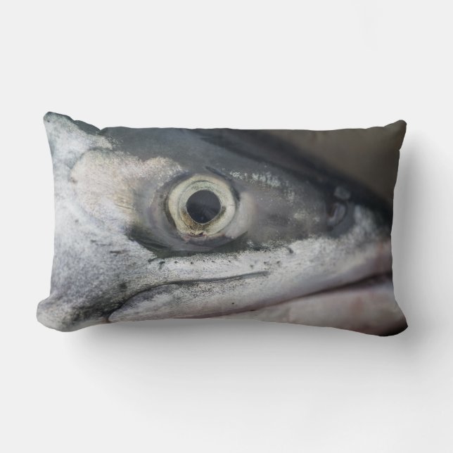 Silver Salmon Face Kussen (Voorkant)