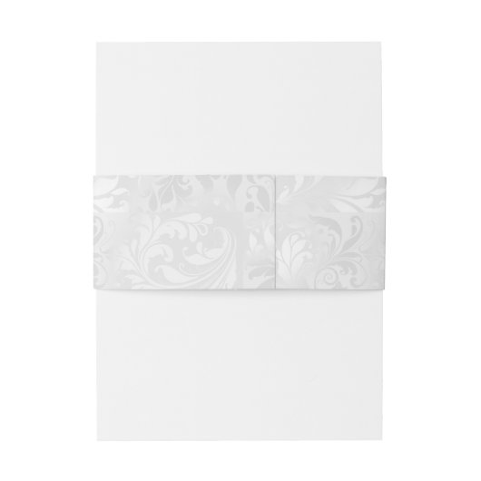 Silver Satin Wedding Vow Renewal Uitnodigingen Wikkel (Achterkant Voorbeeld)