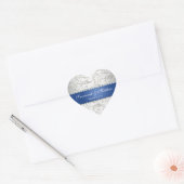 Silver Save the Date Royal Blue Wedding Seal Hart Sticker (Envelop)