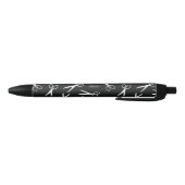 Silver Scissors Pattern Aangepaste Initialen Zwarte Inkt Pen (Bodem)