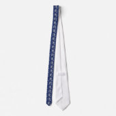 Silver Scorpio Zodiac Sign on Blue Camo Stropdas (Achterkant)