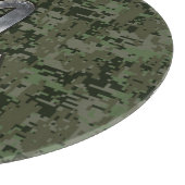 Silver Scorpio Zodiac Sign Woodland Digital Camo Snijplank (Hoek)