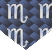 Silver Scorpio Zodiac Symbol Navy Carbon Fiber Tafelkleed (Gekanteld)