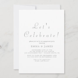 Silver Script Elegant Party Kaart