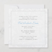 Silver Scroll Boy Christening Uitnodiging (Achterkant)