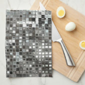 Silver Sequin Dazzle Glitz Glam Kitchen Dish Towel Theedoek (Quarter Fold)