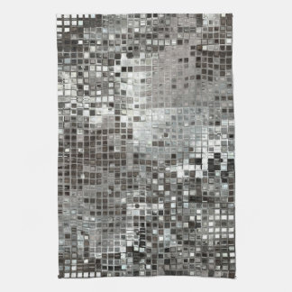 Silver Sequin Dazzle Glitz Glam Kitchen Dish Towel Theedoek