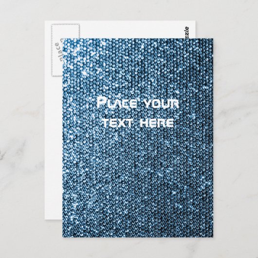 Silver Sequins Briefkaart (Voorkant / Achterkant)