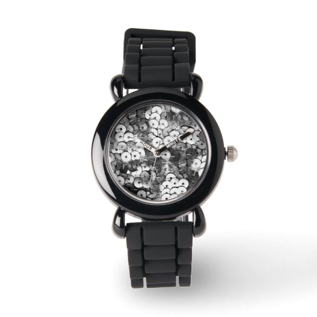 Silver Sequins Horloge (Voorkant)