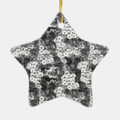 Silver Sequins Keramisch Ornament (Achterkant)