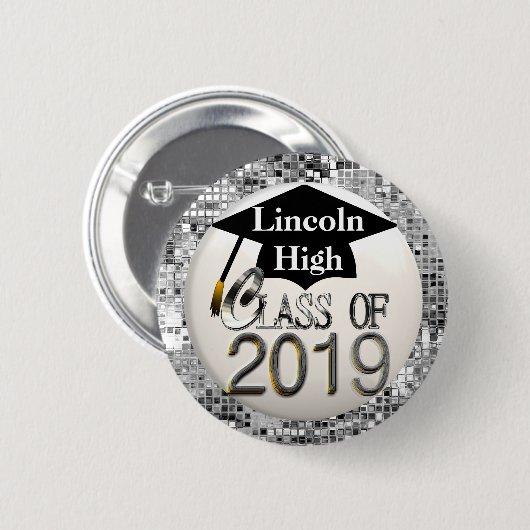 Silver Sequins Klasse van de Button van 2019 Afstu (Voorkant /achterkant)