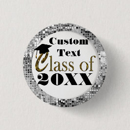 Silver Sequins van 20XX Afstuderen Button