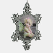 Silver Shabby Fairy Tin Sneeuwvlok Ornament (Links)