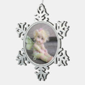 Silver Shabby Fairy Tin Sneeuwvlok Ornament (Rechts)
