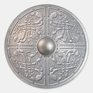 Silver Shield 14 Ronde Sticker