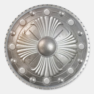 Silver Shield 7 Ronde Sticker