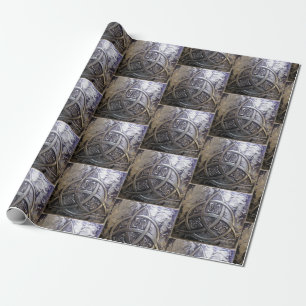 Silver Shield Triquetra Medieval Cadeaupapier