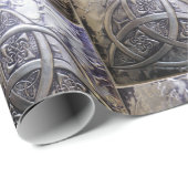 Silver Shield Triquetra Medieval Cadeaupapier (Rol Hoek)