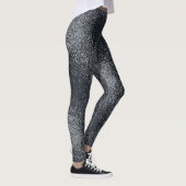 Silver Shimmer Dust Pattern – Elegant Metallic  Leggings (Rechts)