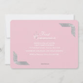 Silver Shimmer Foto Pk First Communication Kaart (Achterkant)