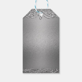 Silver Shimmer Glitter Sjabloon Achtergrond Cadeaulabel