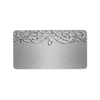 Silver Shimmer Glitter Sjabloon Achtergrond Etiket