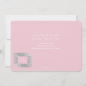 Silver Shimmer Photo Faire-part de naissance rose (Dos)