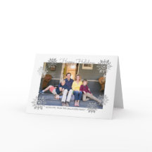 Silver Shimmering Chic Snowflake Holiday Foto