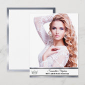 Silver Shine Custom Pageant Promo Kaart Briefkaart (Voorkant / Achterkant)