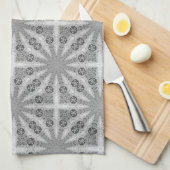 Silver Shine GeoSquare Pattern Kitchen Tea Cloth Theedoek (Quarter Fold)