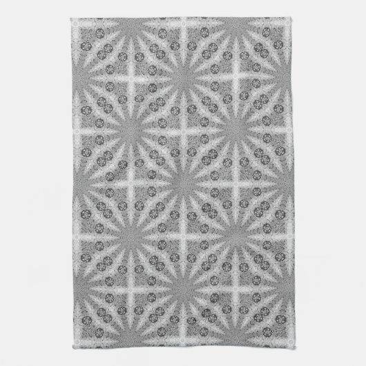 Silver Shine GeoSquare Pattern Kitchen Tea Cloth Theedoek (Verticaal)