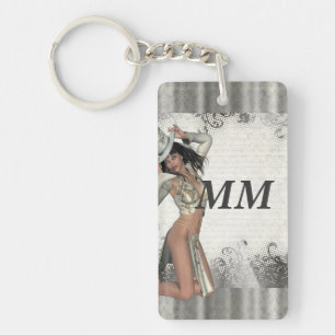 Silver showgirl sleutelhanger