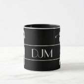 Silver Silhouette Golfer Monogram Mok (Midden)