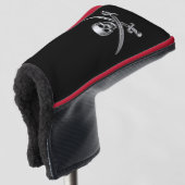 Silver Skull en Crossed Swords Golfheadcover (3/4 voorkant)