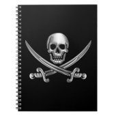 Silver Skull en Crossed Swords Notitieboek (Voorkant)