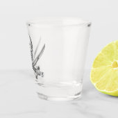 Silver Skull en Crossed Swords Shot Glas (Rechts)