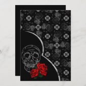Silver Skull en Rozen Modern Gothic Wedding (Voorkant / Achterkant)