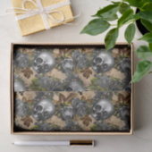 Silver Skulls en Rozen Pattern Tissuepapier (Geschenk)