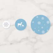 Silver & Sky Blue Winter Snowflake Boy Baby shower Confetti (Achterkanten)