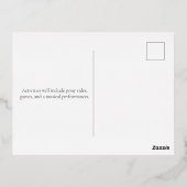 Silver Snaffle Bit Elegant Equestrian Folie Uitnodiging Briefkaart (Achterkant)