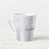 Silver Snake Print Latte Mok (Linkerhoek)