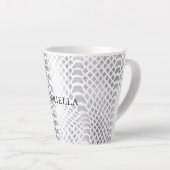 Silver Snake Print Latte Mok (Rechterhoek)
