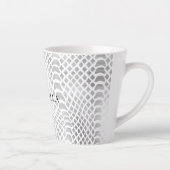 Silver Snake Print Latte Mok (Rechts)