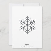 Silver Snow Dancer Feestdagenkaart (Achterkant)