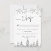 Silver snow pine navy Kerstwinter rsvp (Voorkant)
