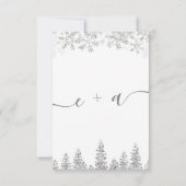 Silver snow pine navy Kerstwinter rsvp (Achterkant)