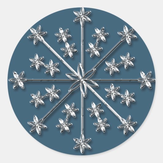 Silver Snowflake 4 - Vakantische stickers (Voorkant)