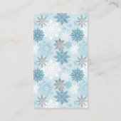Silver Snowflake Baby shower Book Request Informatiekaartje (Achterkant)