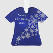 Silver Snowflake Basketball Player Ornament (achterkant)